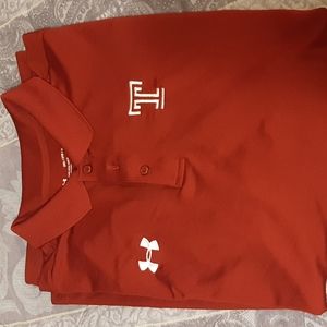 Men's Under Armour Temple red SS polo NWT